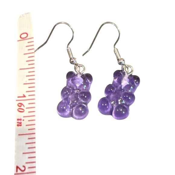 3 for $20 Cute Purple Gummy Bear Acrylic Earrings for Women - Fun “You Pick 3” - Picture 6 of 7
